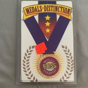 NIB Vintage World’s Greatest Boss plastic medal novelty gift Y2K